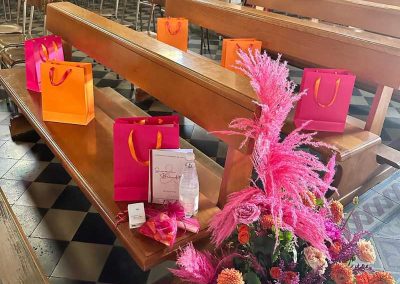 Wedding Bag e Libretto 3_Nozze a Luglio_Fucsia, arancio e viva magenta_Antonella Amato Wedding Planner